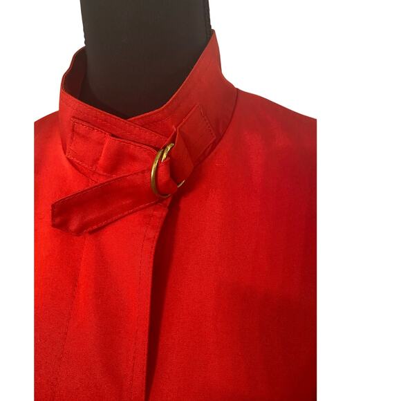 Vintage Misty Harbor Red Trench Coat Womens Size 8 Regular USA ILGWU Union Label - Picture 10 of 15